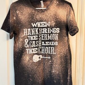 Graphic Brown and White Men's Upcycled Short Sleeve Tee